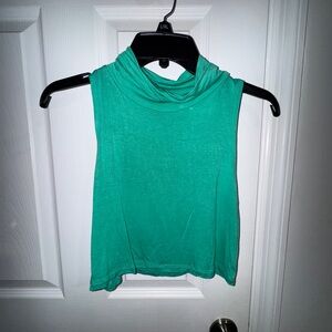 Sleeveless Green Top